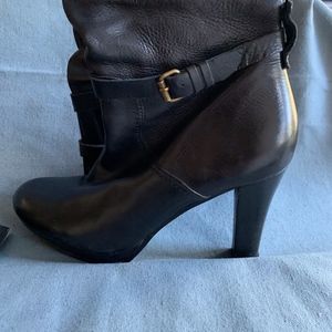 Leather Boots/ Gathered Style